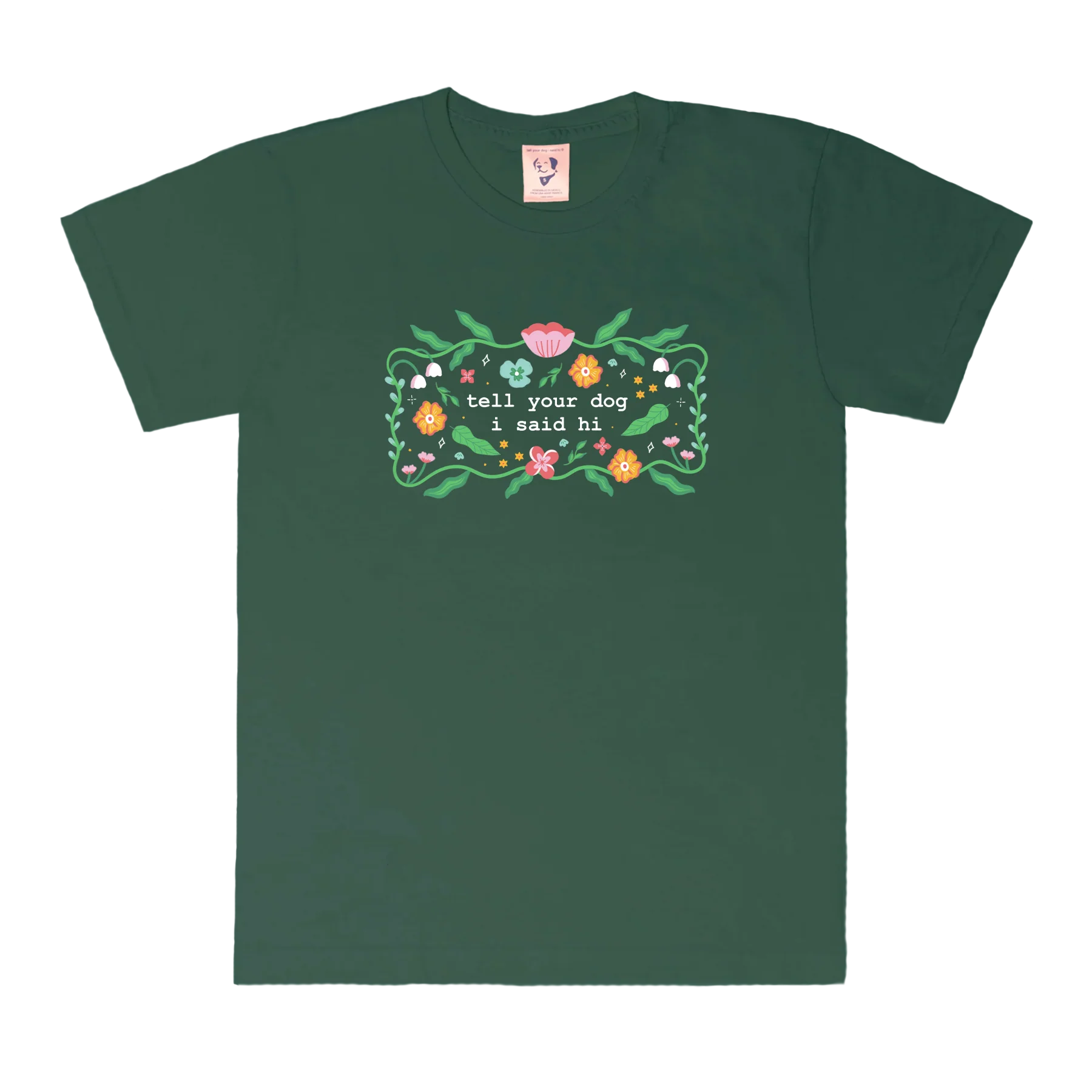 Floral Magic Tee - Dark Green