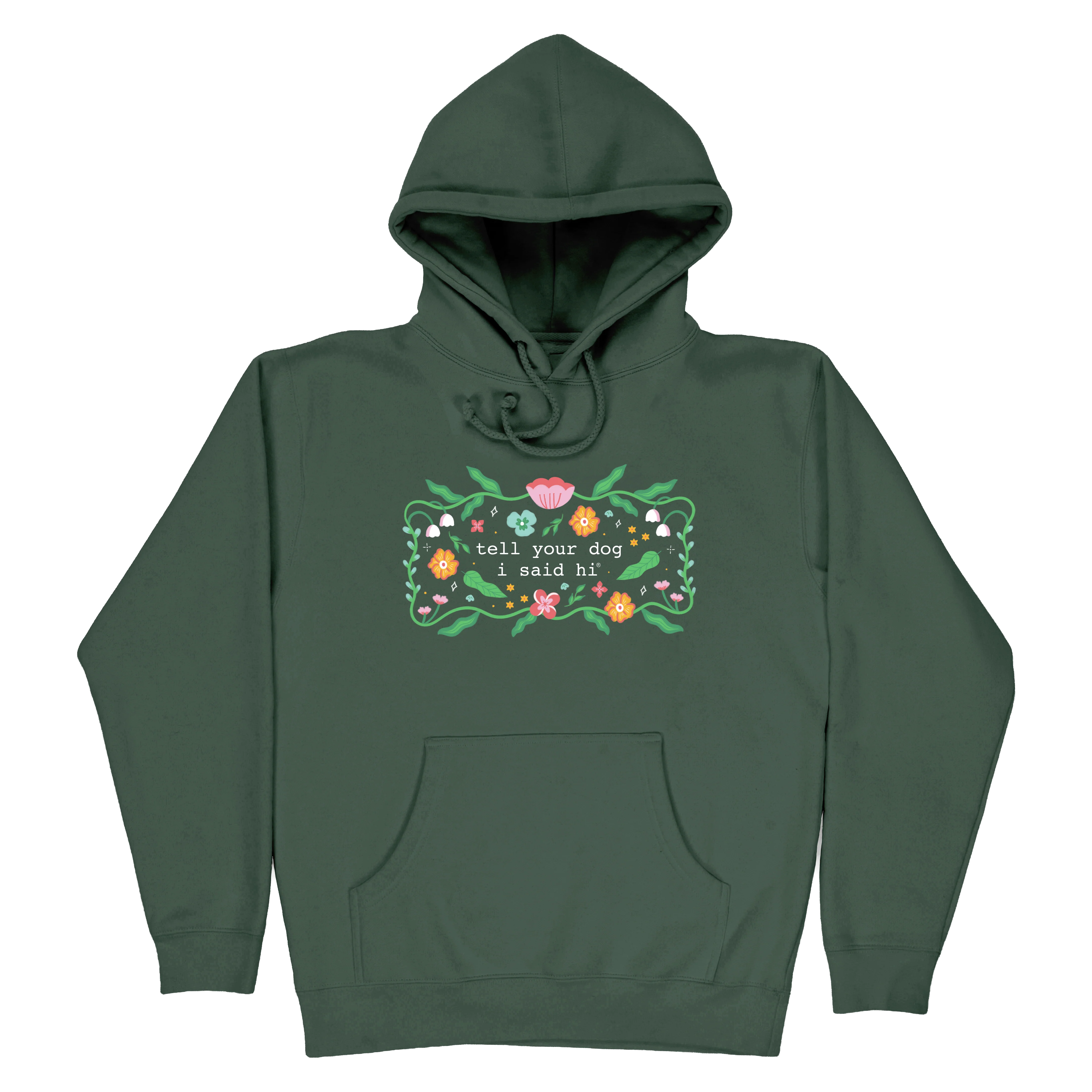 Floral Magic Hoodie - Alpine Green