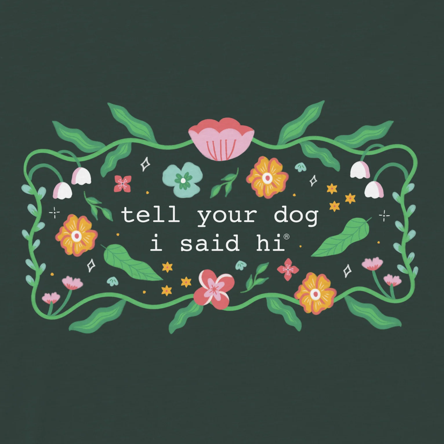 Floral Magic Hoodie - Alpine Green - Image 2