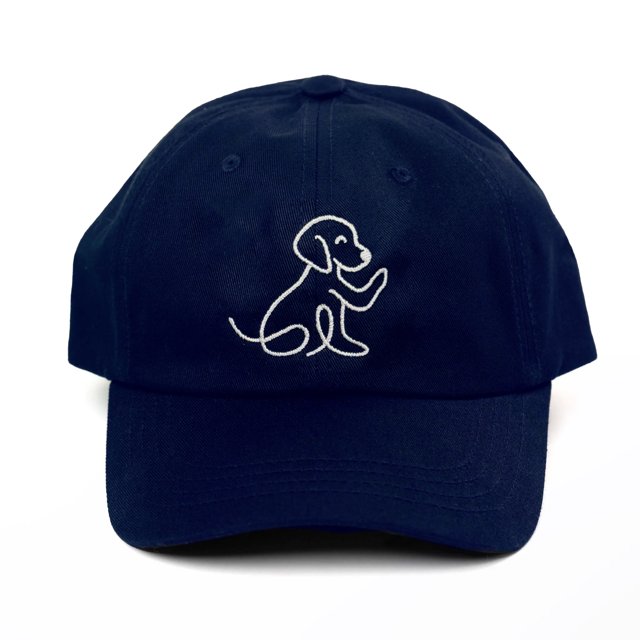 Navy Waving Dog Hat