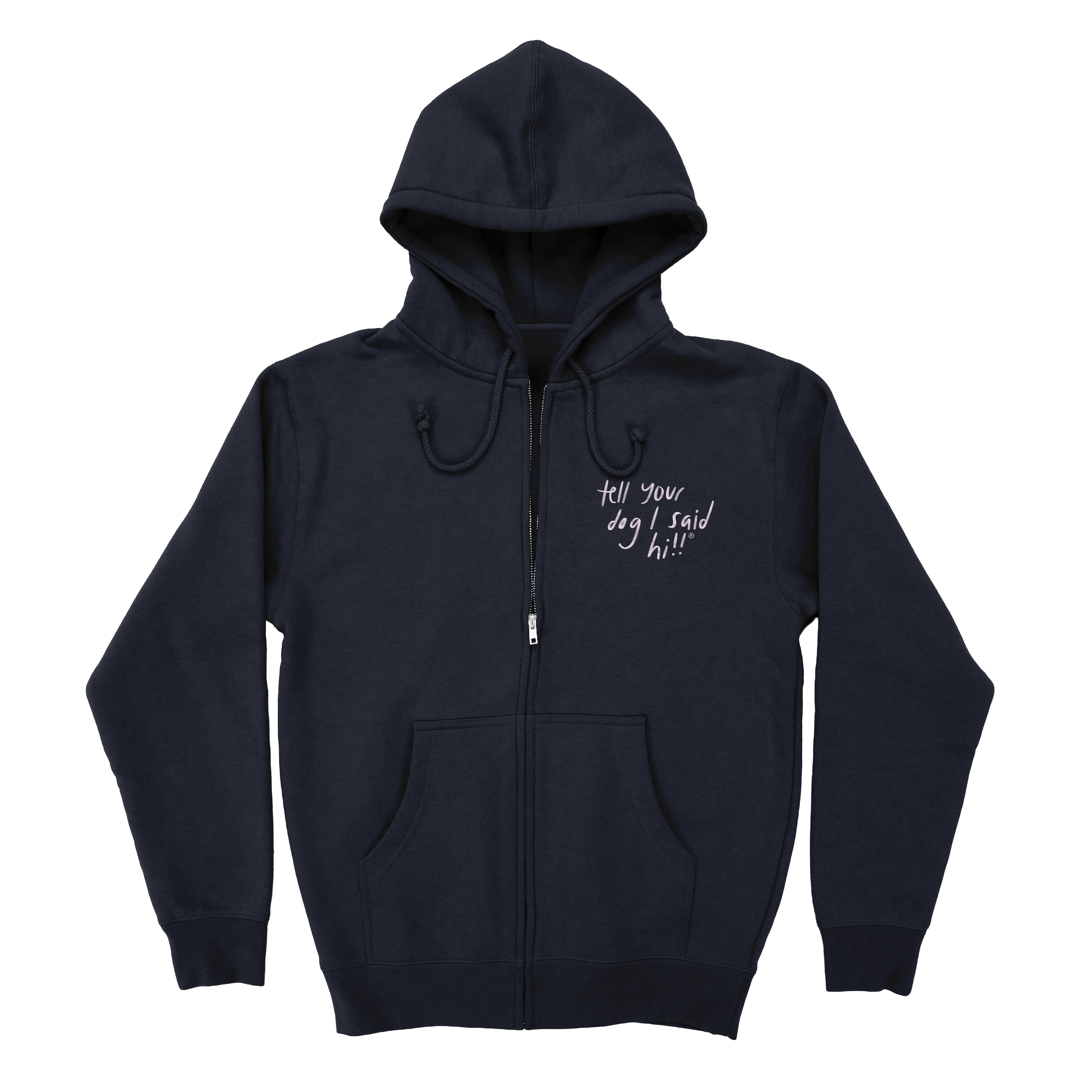 Playful Pups Zip Hoodie - Navy