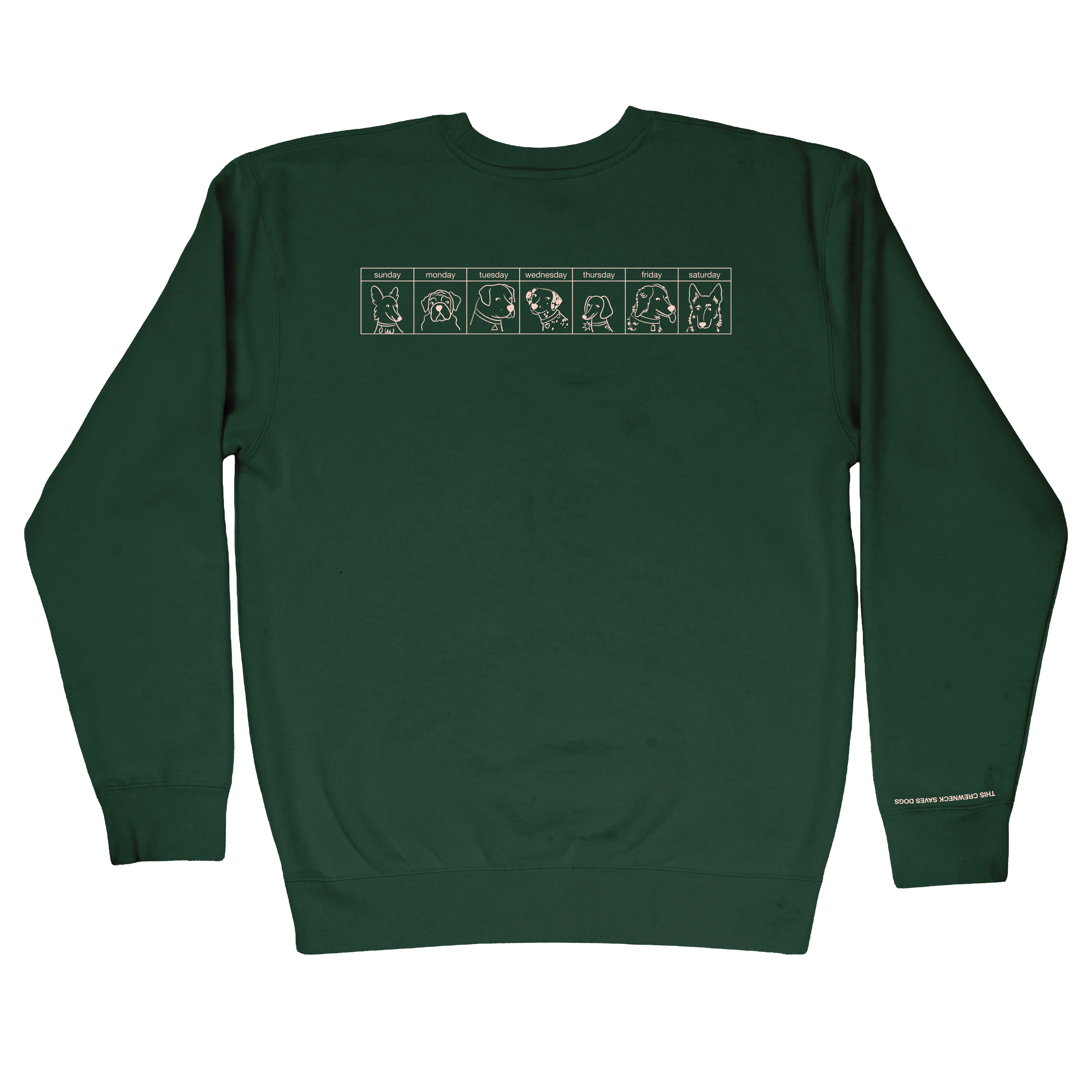 The Dogs Were Good Again Crewneck - Dark Green - Image 3