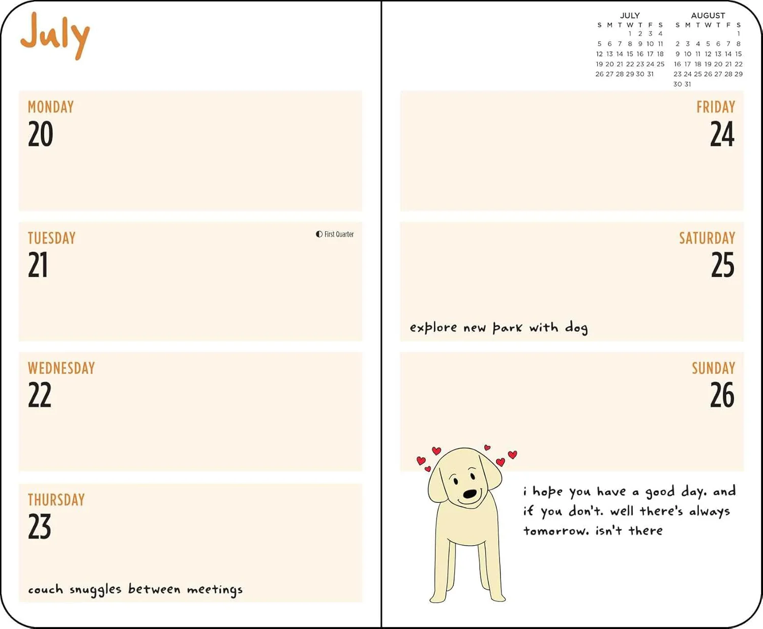 Thoughts of Dog 12-Month 2026 Weekly/Monthly Planner Calendar - Image 5
