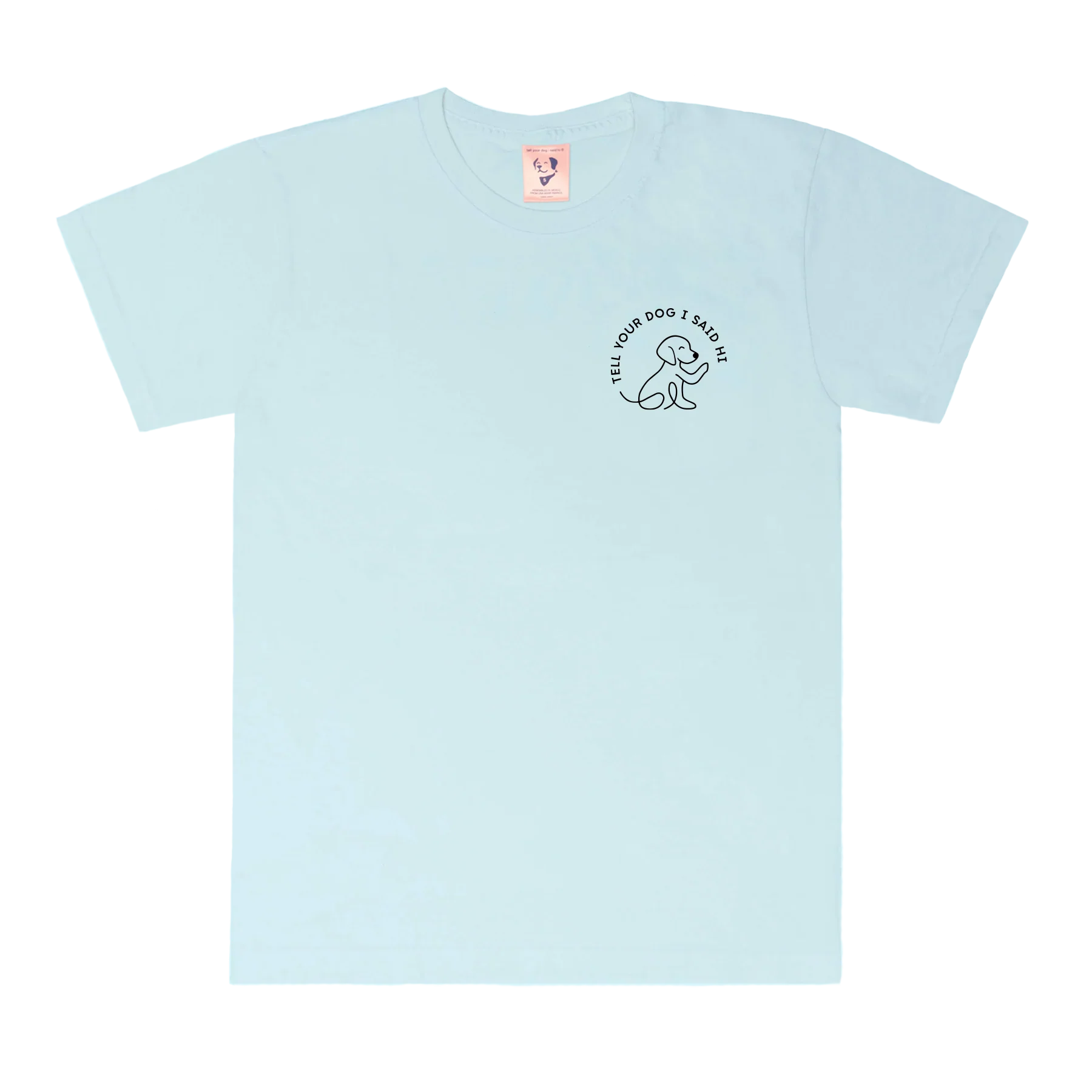 Waving Dog Badge Tee - Spun Sugar
