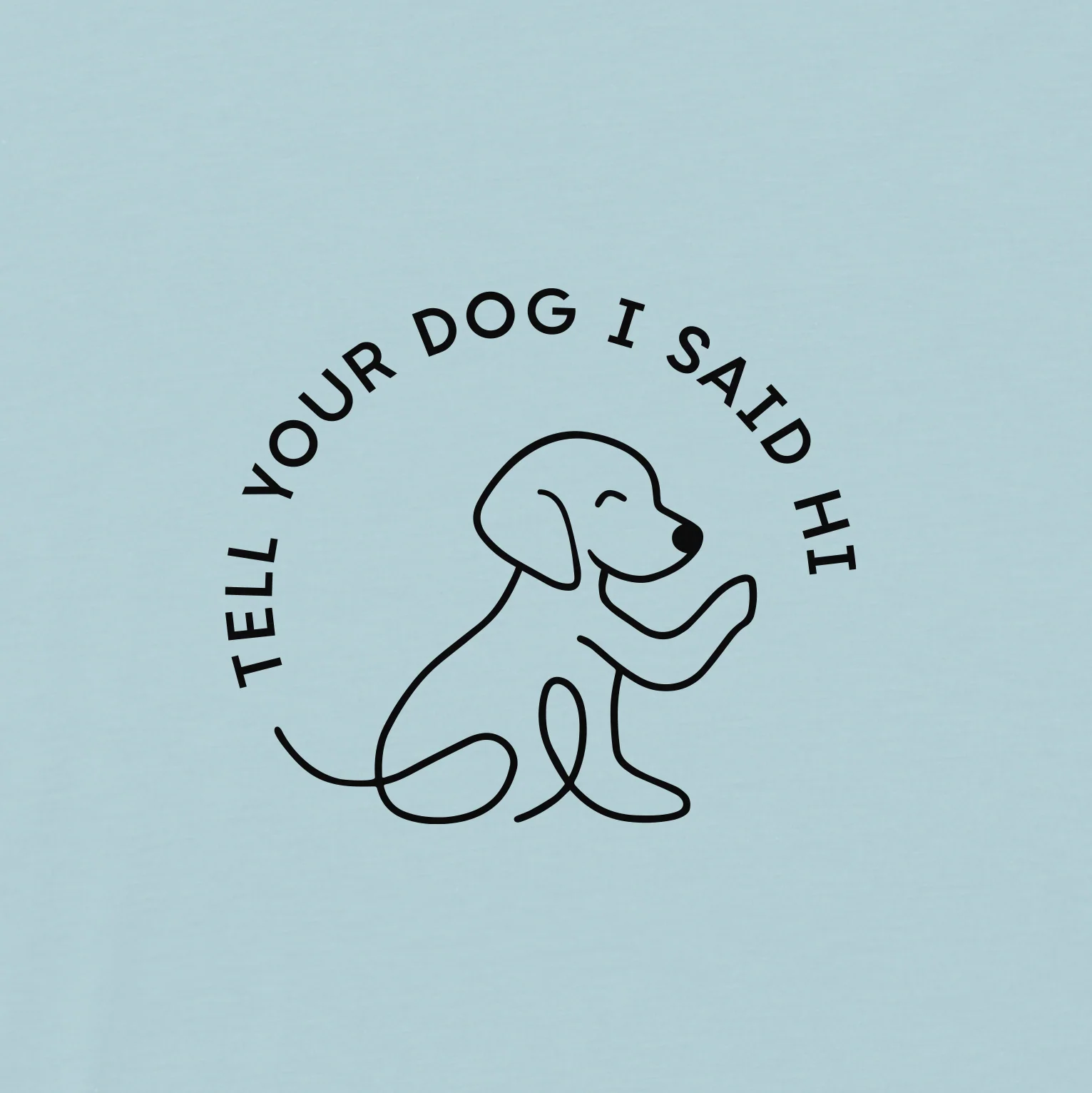 Waving Dog Badge Tee - Spun Sugar - Image 2