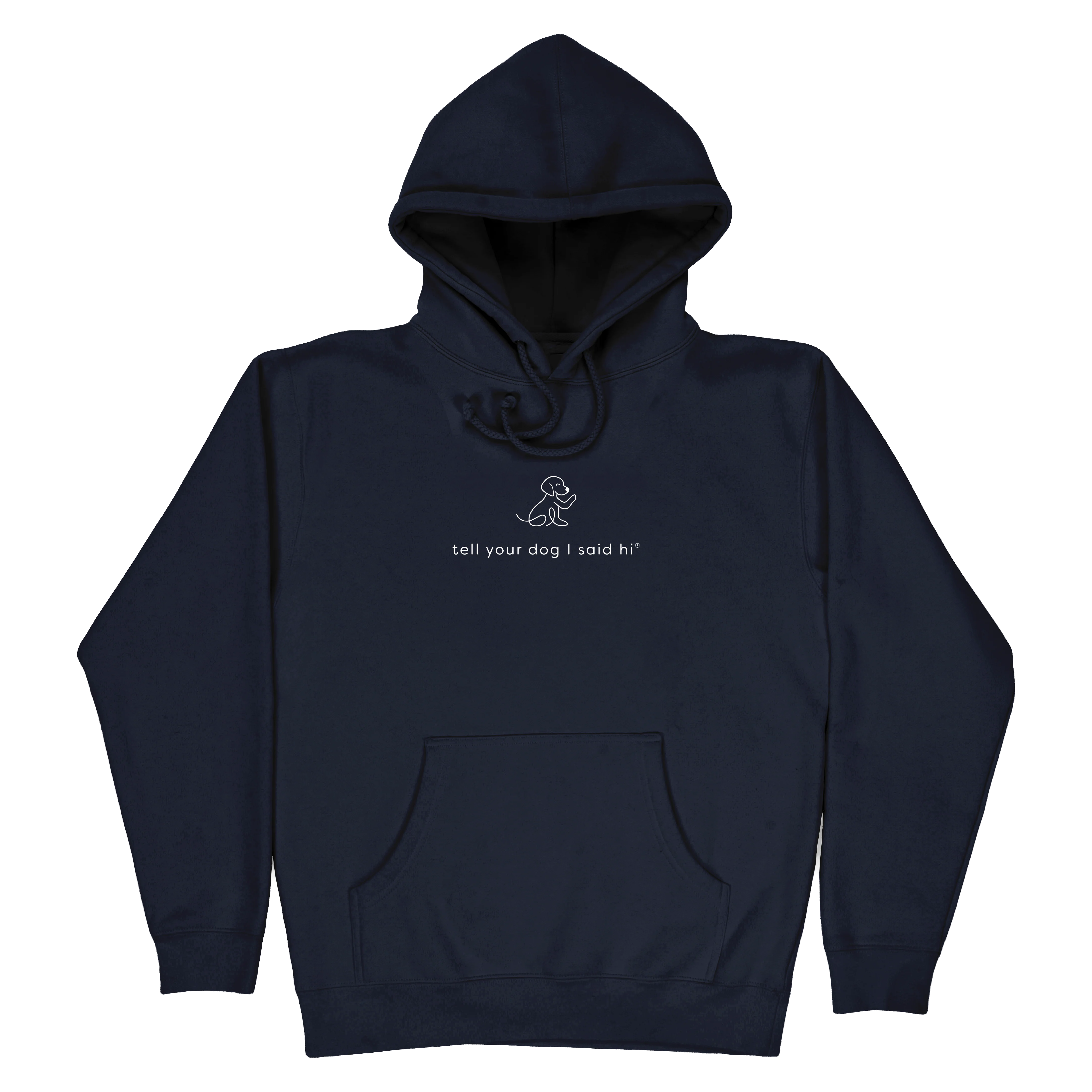 Waving Dog Hoodie - Navy