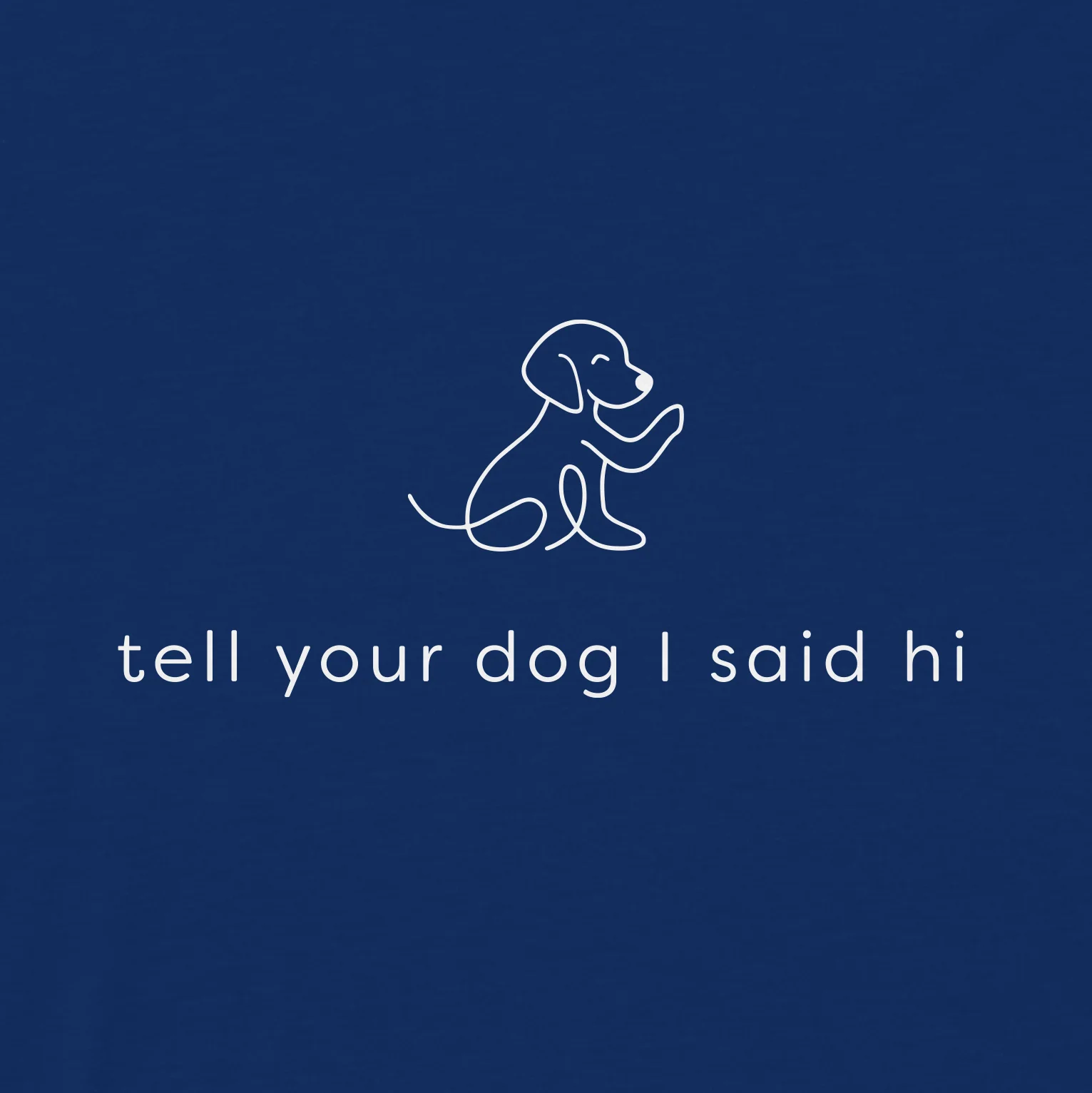 Waving Dog Tee - Navy - Image 2